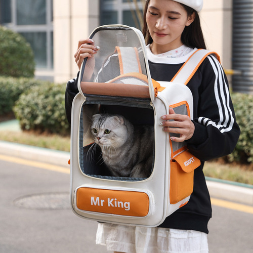 Manufacturer direct supply of cat bag, portable pet trolley case, cat suitcase, shoulder-length trolley pet bag