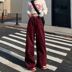 高个子加长美式阔腿牛仔裤女秋季新款高腰垂感拖地休闲裤子潮