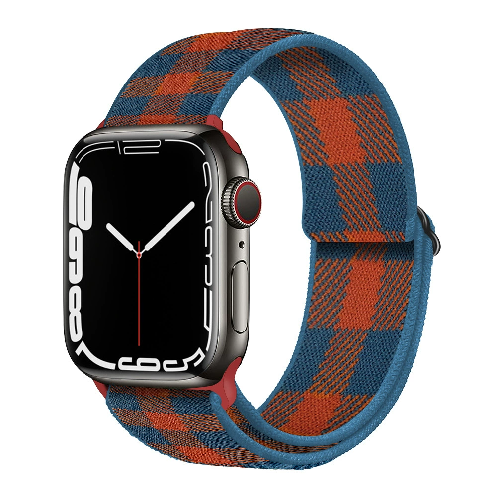 Ремешок для часов (Apple) для Apple Watch 5/6/7/8/SE, эластичный нейлоновый, пластиковый разъём, мультиразмер