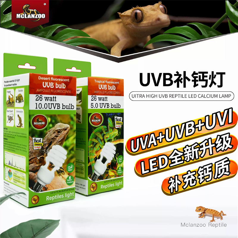 魅族陆龟蜥蜴爬宠爬虫uvb灯补钙灯多肉植物紫外线灯节能灯螺旋灯
