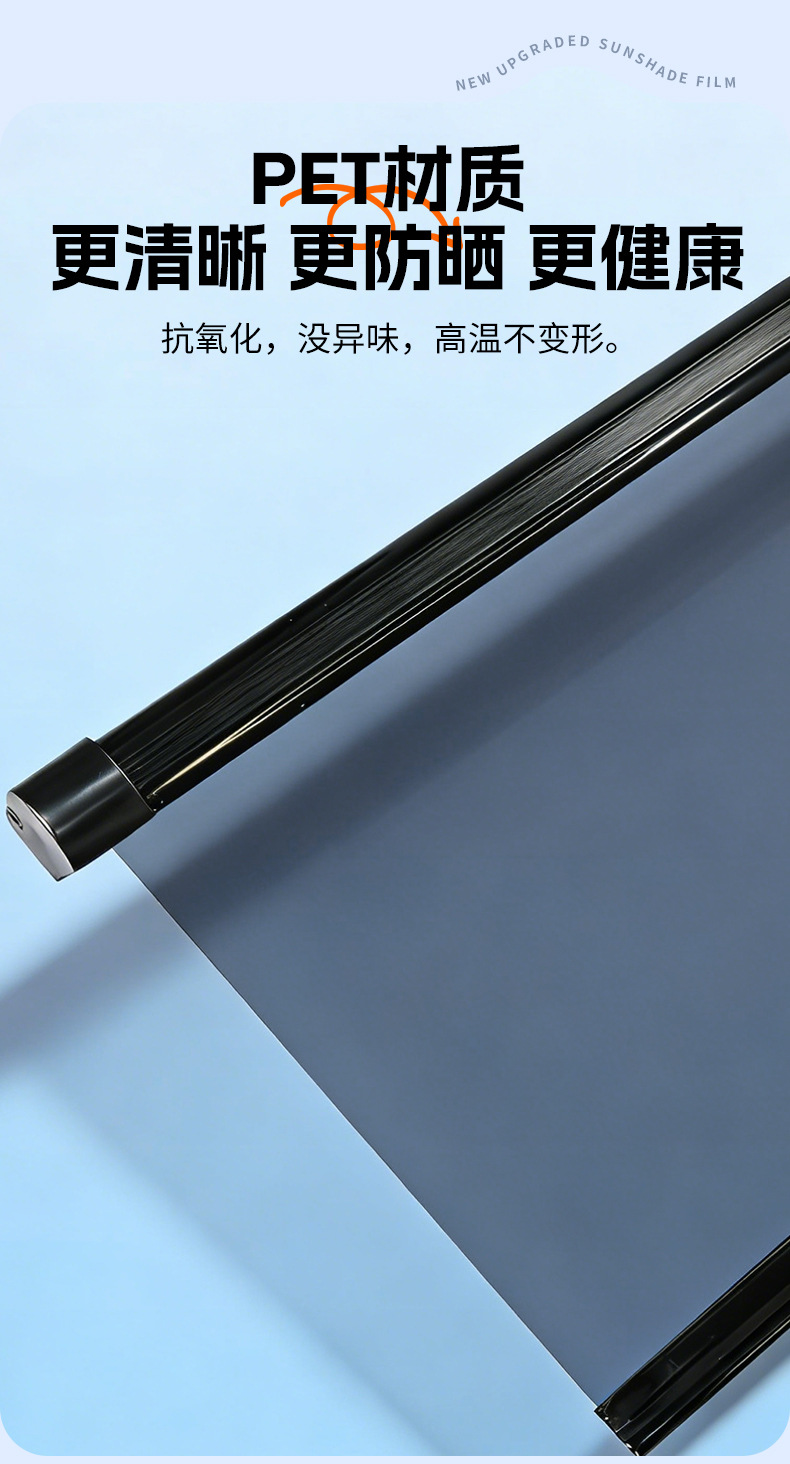 Sunshade Curtains for Trucks, Buses, Passenger Cars, Tricycles; Sunshade Film for Front Windows; Heat-Insulating Sunshade Film