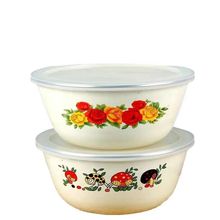 老式搪瓷盆大号带盖加厚厨房家用洗菜拌沙拉汤面盆保鲜碗搅拌碗