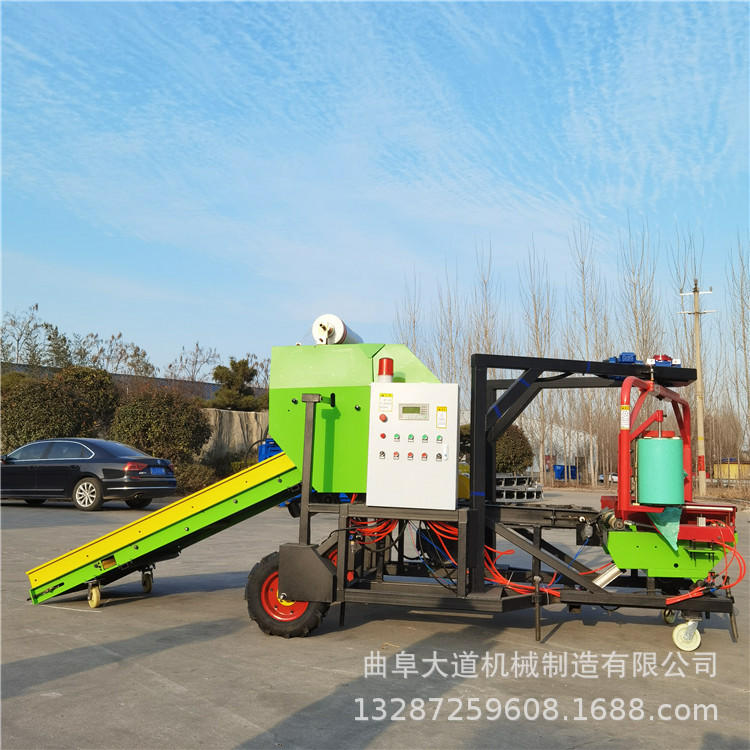 中圆捆打捆机 圆捆包裹机械 青贮草料打包机