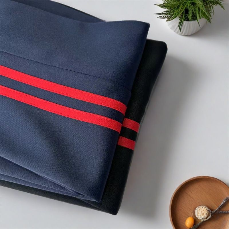 Two Red Stripes Double Red Stripe School Uniform Pants Dark Blue Navy Blue Junior High School Students Primary School Students Black Kidsren's Sports Pants