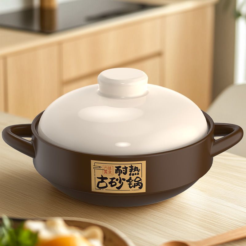 Mortero resistente al calor mortero japonés boca ancha doble oreja tazón de sopa de arroz image 1