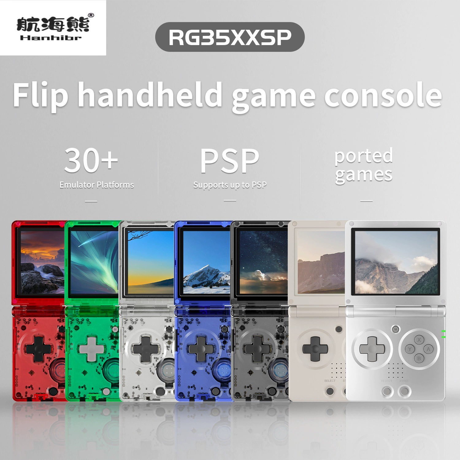 AMPOWN RG35XXSP ретро портативная PSP игровая приставка складная Flip может работать беспроводной онлайн-игровой приставкой