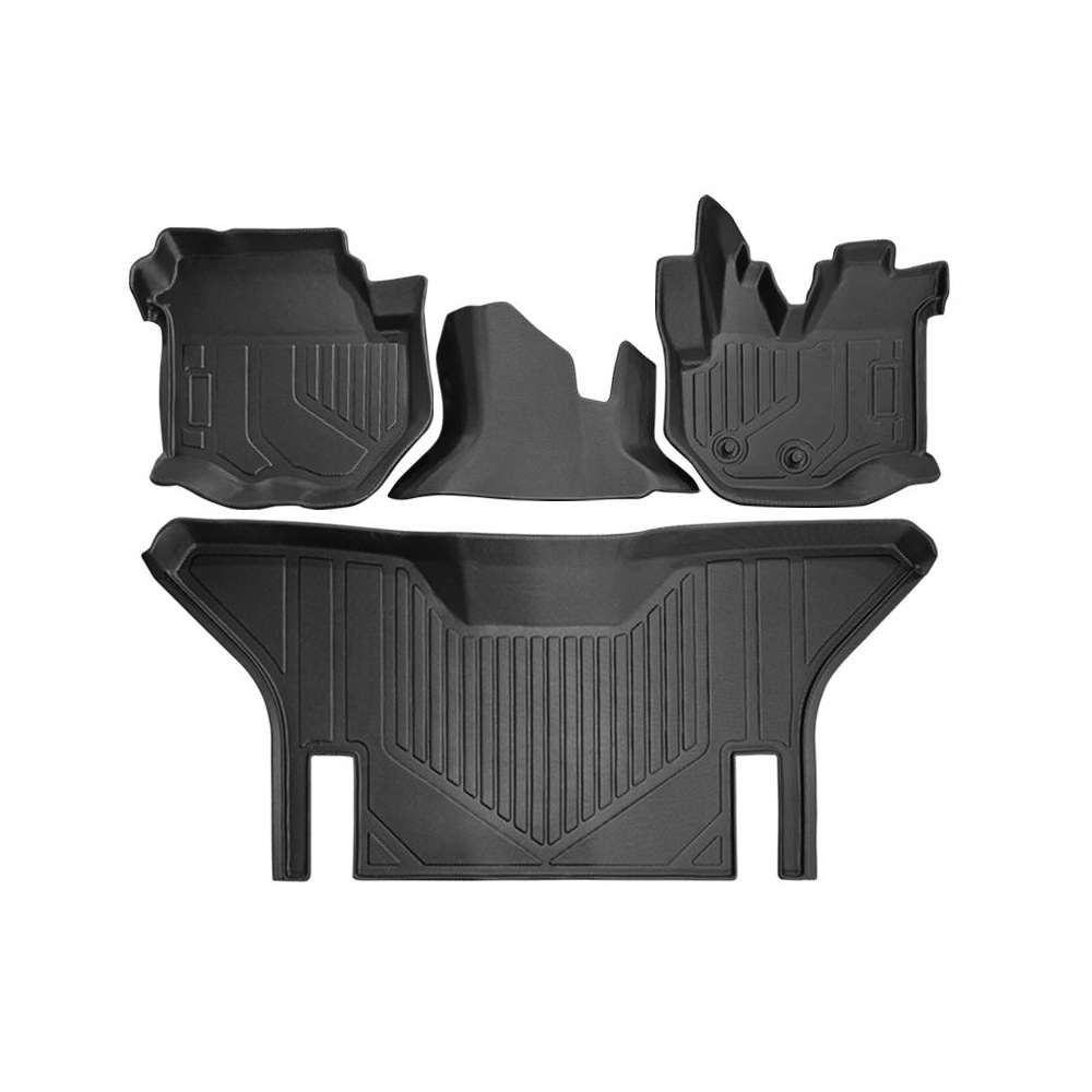 Aplicable a TOYOTA HIACE 200 2004 3D para todo el tiempo TPE para el timón derecho almohadilla de pie almohadilla del maletero