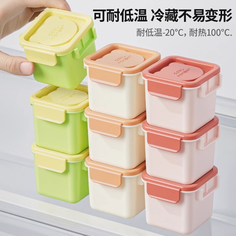 Household Ice Cube Mold Refrigerator Independent Homemade Food Supplement Ice Tray Popsicle Ice Cream Frozen Ice Cube Sorbet Silicone Ice Box