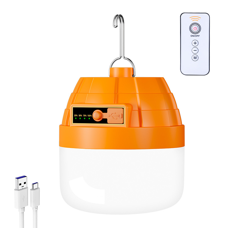 lámpara de iluminación recargable led camping al aire libre mercado nocturno super brillante lámpara de cabina de carga de emergencia lámpara de camping de larga duración