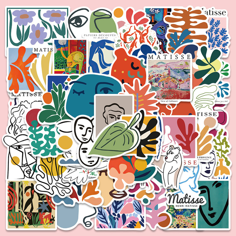 50 Matisse style stickers laptop notebook mobile phone shell decoration waterproof cross-border hot stickers 50 Matisse style stickers laptop notebook mobile phone shell decoration waterproof cross-border hot stickers