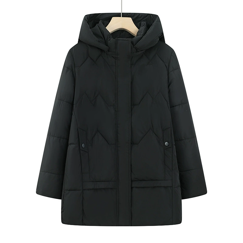 Demi-season keep warm down jacket for leisure, for middle age