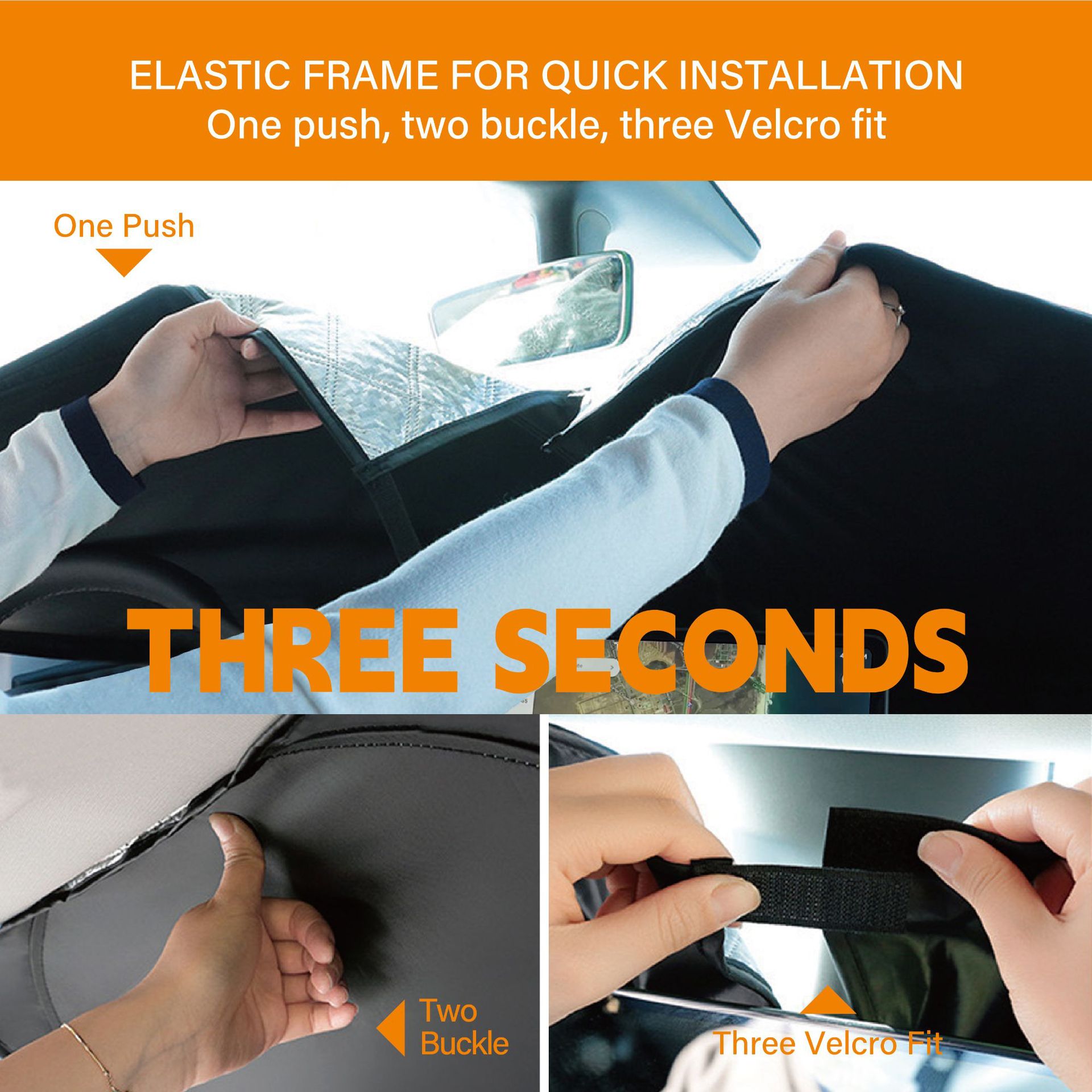 Car Front Windshield Sunshade, Summer Car Sunshade Cover, Universal Fit for Cars, Suvs, and Trucks