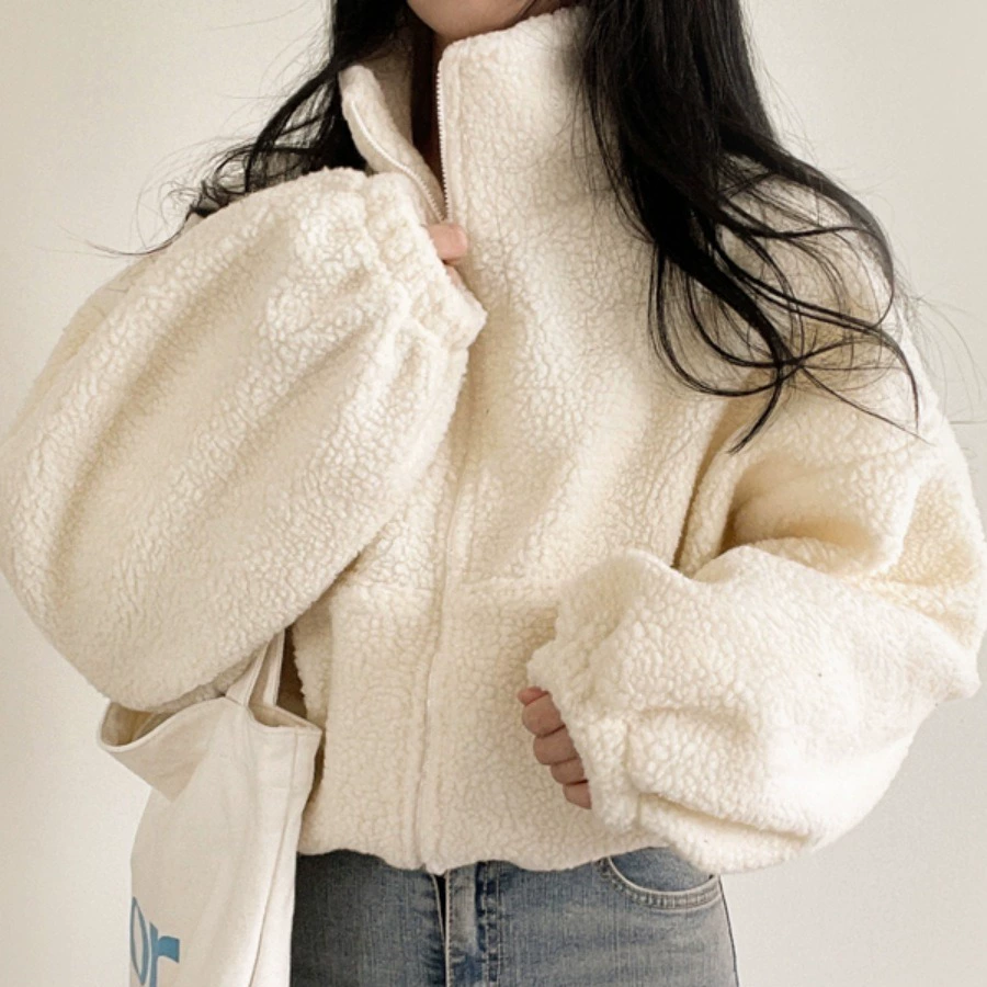 Winter base short cardigan, Korean style, increased thickness