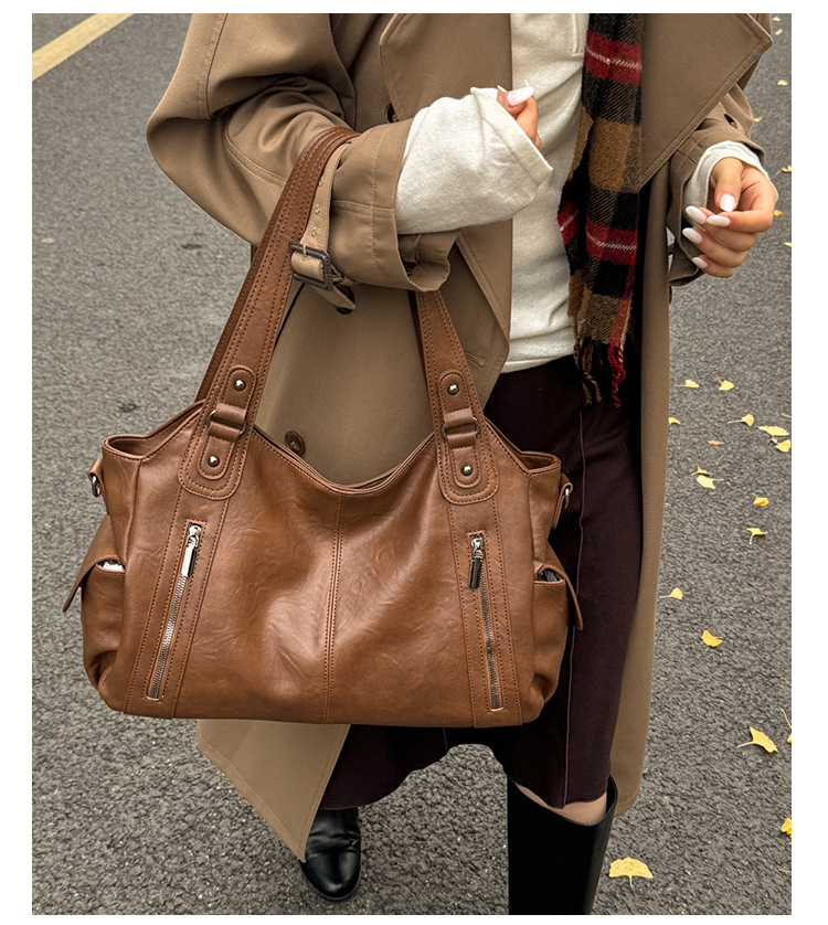 Vintage Damentasche Für Den Alltag Große Schultertasche Shopper_voghion.com