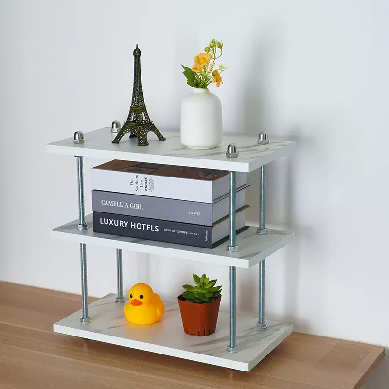 2024款置物架时尚架子厨房办公桌马克杯隔层工位桌面收纳书架茶杯