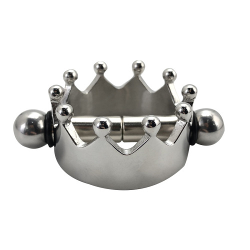 Metal crown breast clamp for women, nipple indentation corrector, couple pleasure device, adult sex toy toy