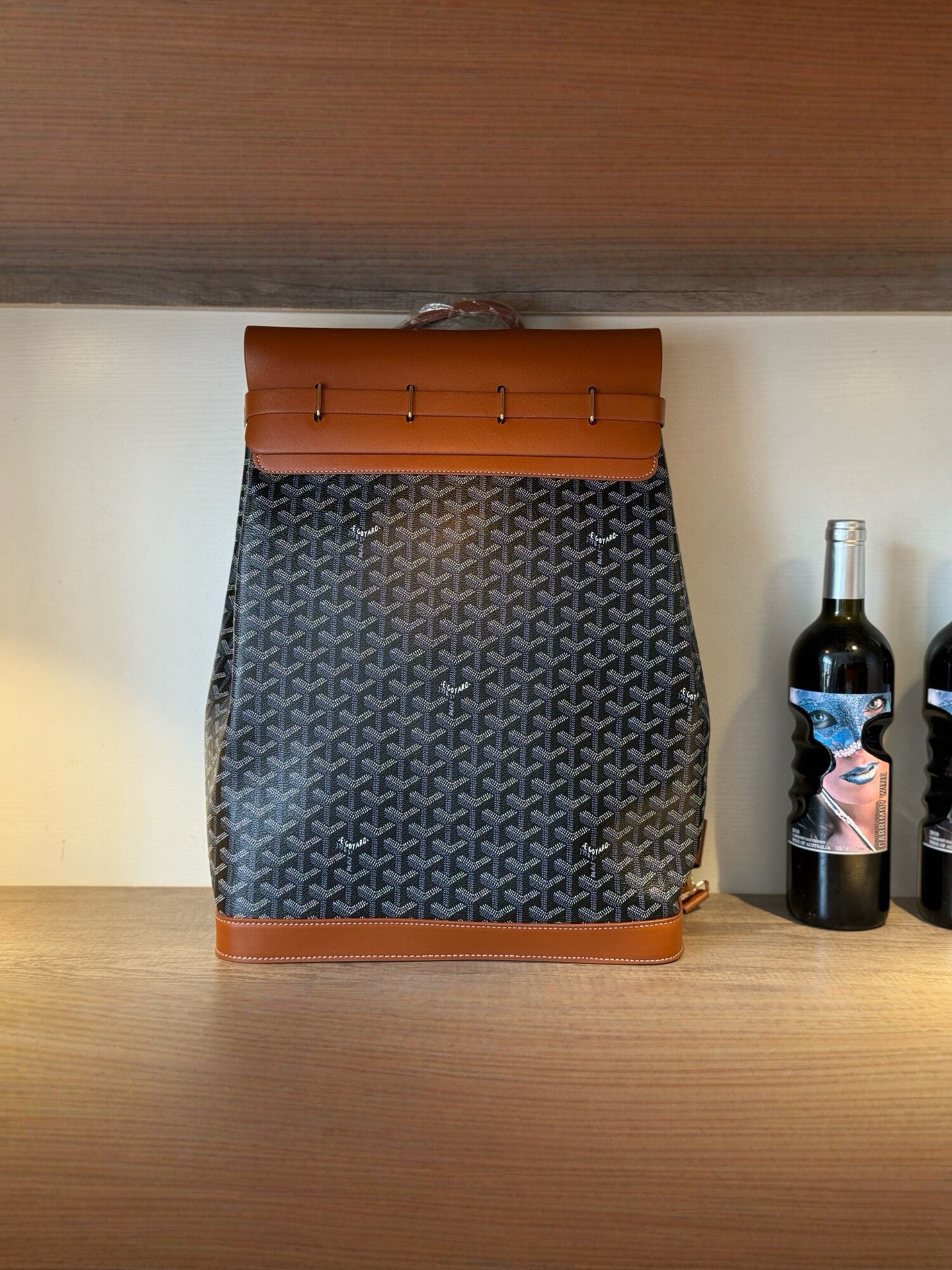 Goyard naxışlı böyük tutumlu sırt çantası, kişi və qadın üçün