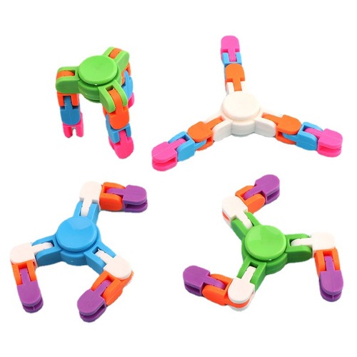 Creative Stress-Relief Chain Finger Fidget Toy Cross-Border Transforming Mechanical Fingertip Spinner Children's Gift Wholesale