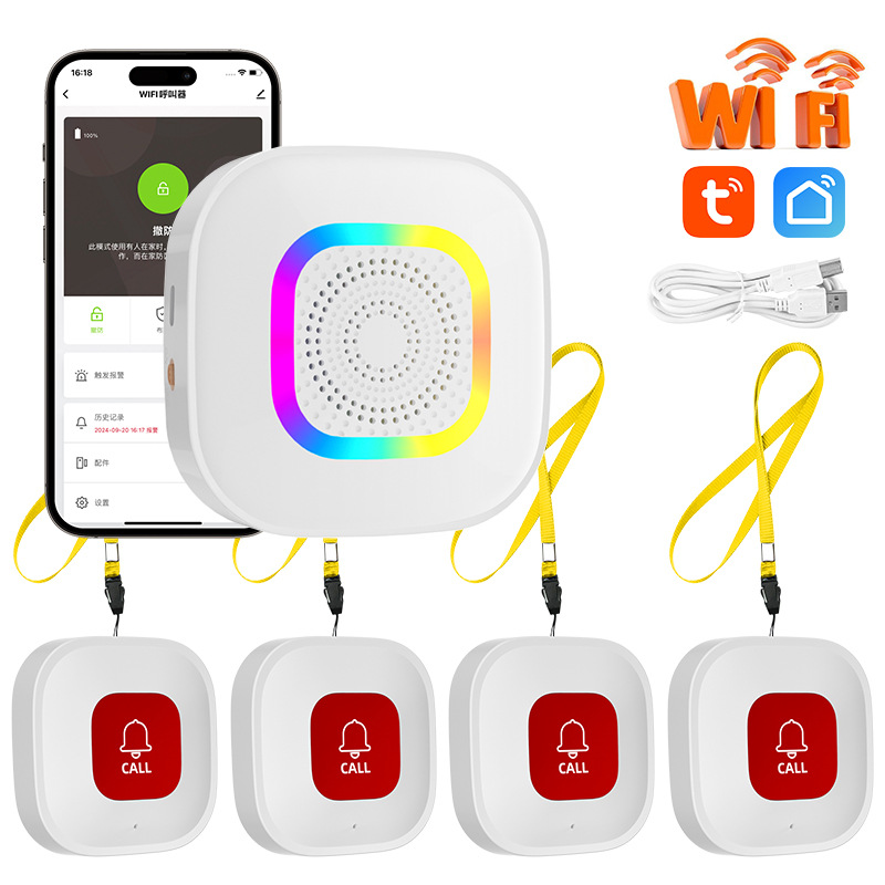 Graffiti WIFI buscapersonas de ancianos SOS botón de llamada de emergencia botón de emergencia inalámbrico buscapersonas de hospitales de ancianos
