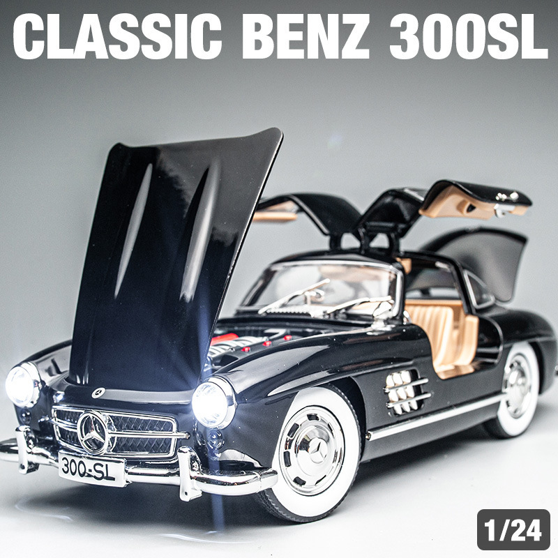 Chezhi 1:24 Benchi 300Sl Alloy Car Model Artificial Retro Classic Car Ornaments Kidsren's Toy Car Wholesale