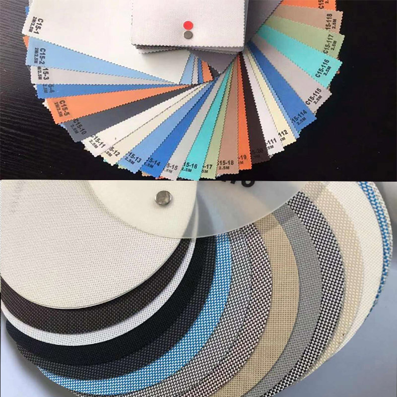 ♔ Full Blackout and Heat Insulation Roller Blinds, No-Drill Office Lift-Up Blinds, Strong Light-Blocking Curtains for Advertising Logos