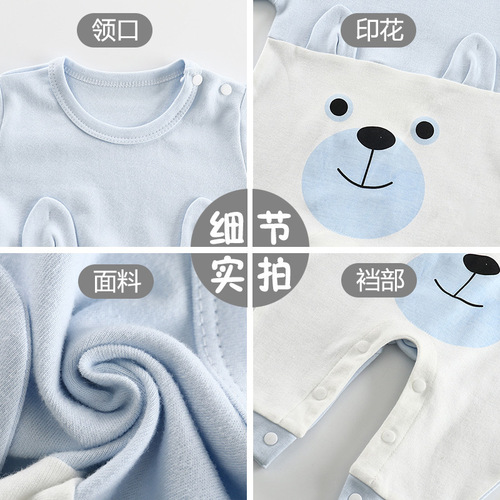 Baby jumpsuit, spring and autumn new style long-sleeved cotton rompers, baby clothing, baby clothes dropshipping