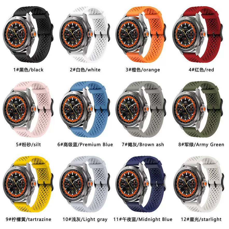 适用小米watch S4sport智能手表官方同款硅胶表带22通用华为三星