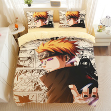 火影忍者四件套男孩学生儿童房三件套磨毛被套0.9m床上用品被罩