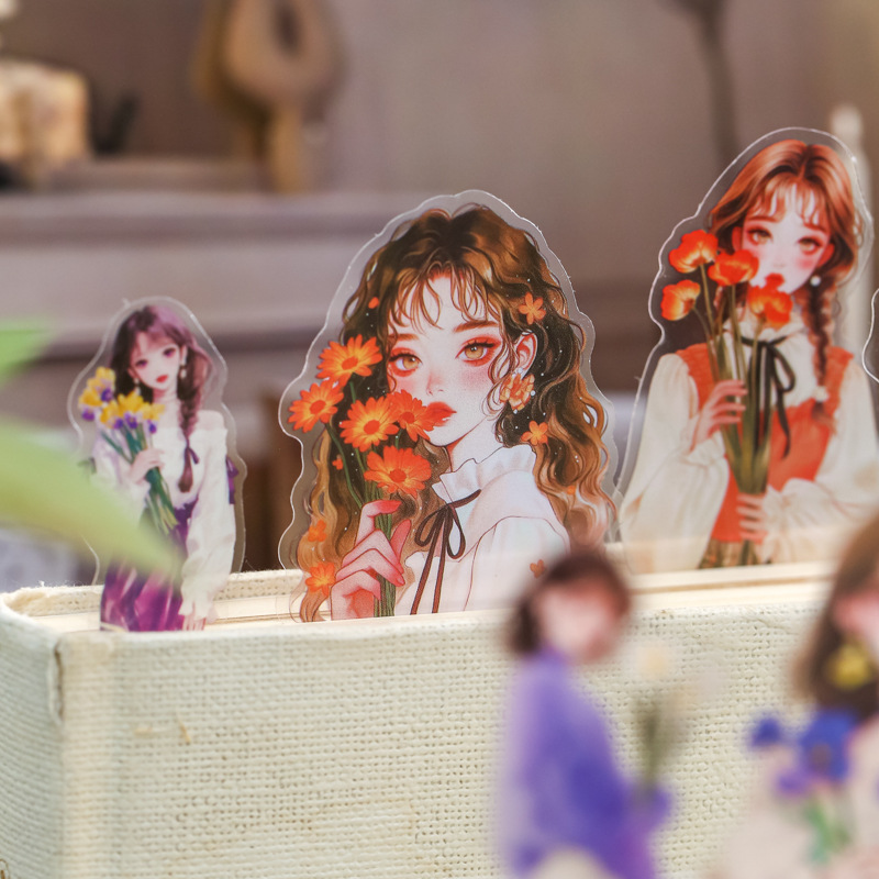 Mr. Paper Paquetes de adhesivos de PVC Serie de revistas de vida Tema de personaje de anime Material de cuenta manual Paquete de adhesivos decorativos