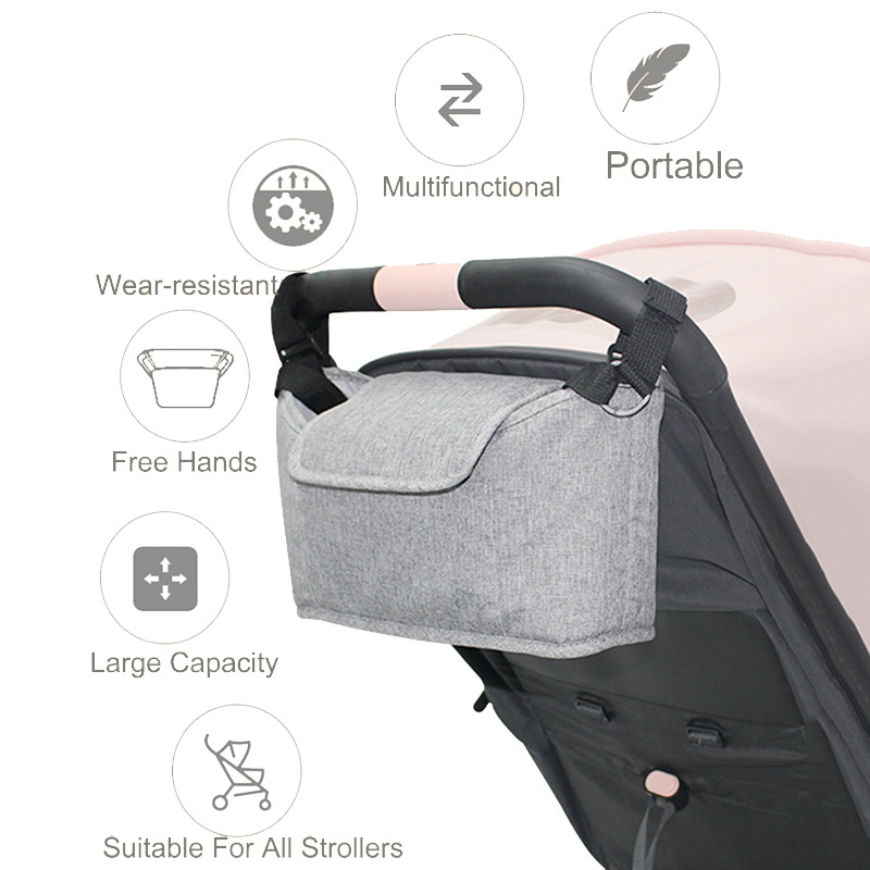 Stroller Organizer Bag Diaper Bag Nursing Stroller Bag Stroller Accessories Stroller Cup Holder Cover with Shoulder Straps Pouch baby stroller accessories diy