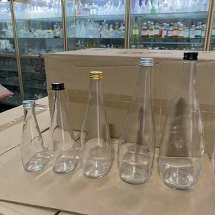 330Ml500Ml Aluminum Cap Transparent Mineral Water Glass Bottle 750ml Beverage Juice Fruit Wine White Wine Bottle Ice Wine Bottle
