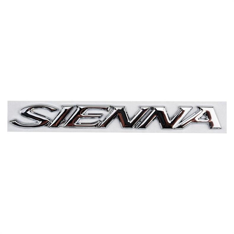 Suitable for modification of the new Toyota Sienna, rear emblem SIENNA car sticker, English metal personalized car badge