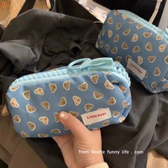 新しいインスタイルの高価値ニッチベアビッグジッパー大容量筆箱中学生文具収納袋