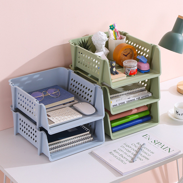 Plastic desktop finishing shelves Multifunctional student dormitory…