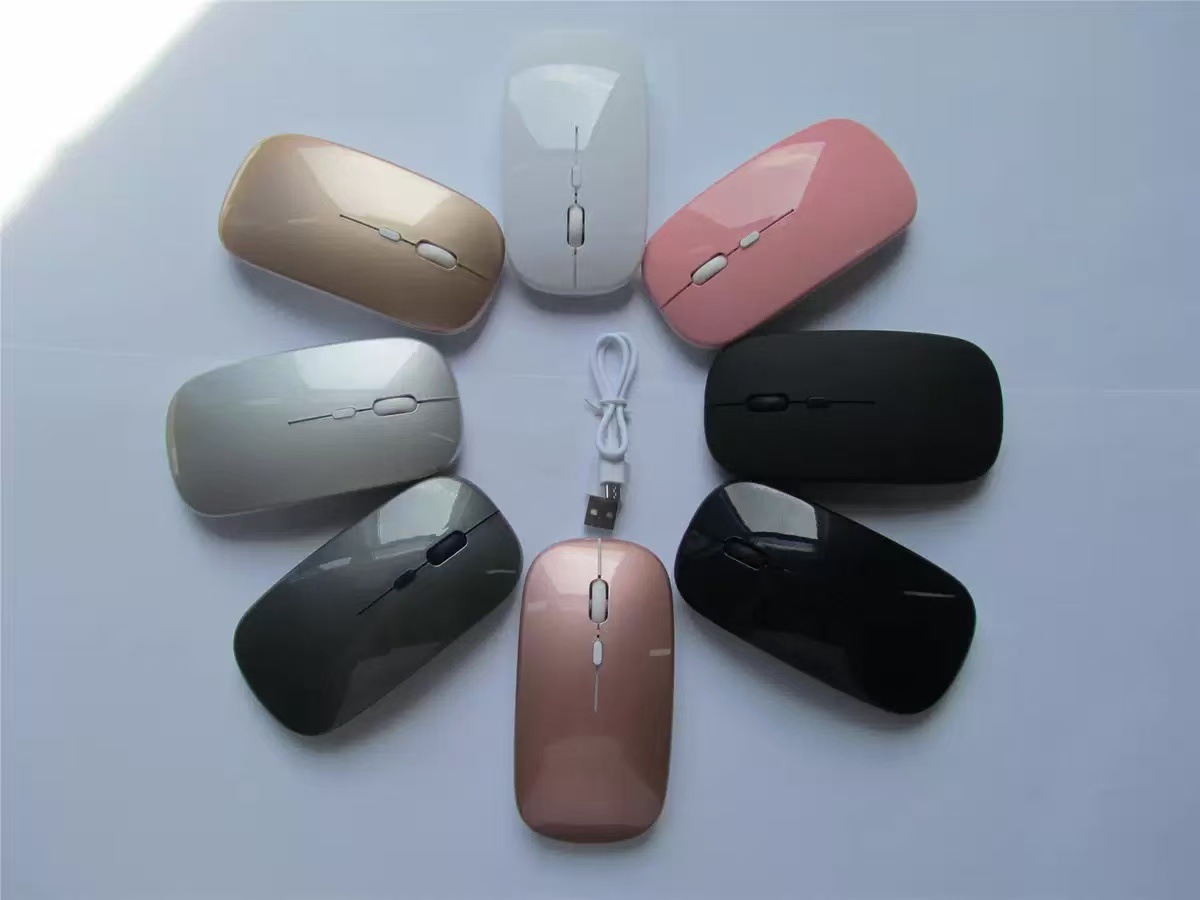 Fábrica personalizada ratón Bluetooth inalámbrico 2.4G recargable ligero ultradelgado accesorios portátiles de computadora luminosa Bluetooth image 27