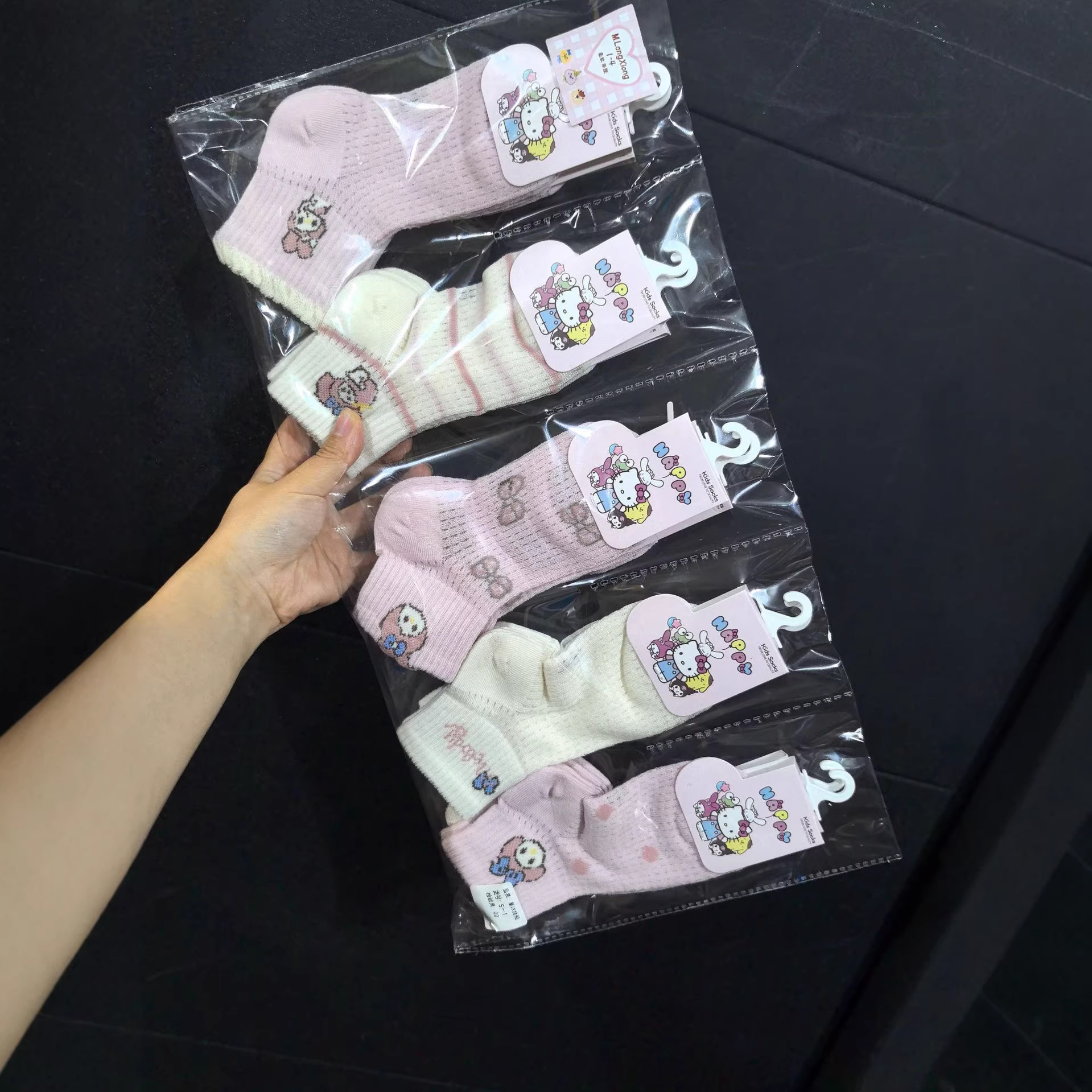 Boys and girls socks summer ultra-thin children's full mesh socks summer cartoon baby spring and summer medium and big children's cotton socks F-2