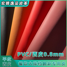 0.8mmpvc皮革料仿皮西皮荔枝纹平纹纳帕纹皮革皮料沙发面料专用皮