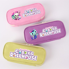 gabby's dollhouse筆袋帆布文具袋零錢包拉鏈筆盒學生收納包