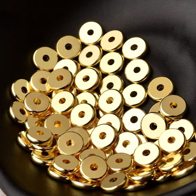 Stainless Steel 18K Real Gold Electroplating Process Smooth Color-Preserving Jewelry Spacer Bracelet Separator Titanium Steel Accessories DIY Bead Accessories Stainless Steel 18K Real Gold Electroplating Process Smooth Color-Preserving Jewelry Spacer Bracelet Separator Titanium Steel Accessories DIY Bead Accessories