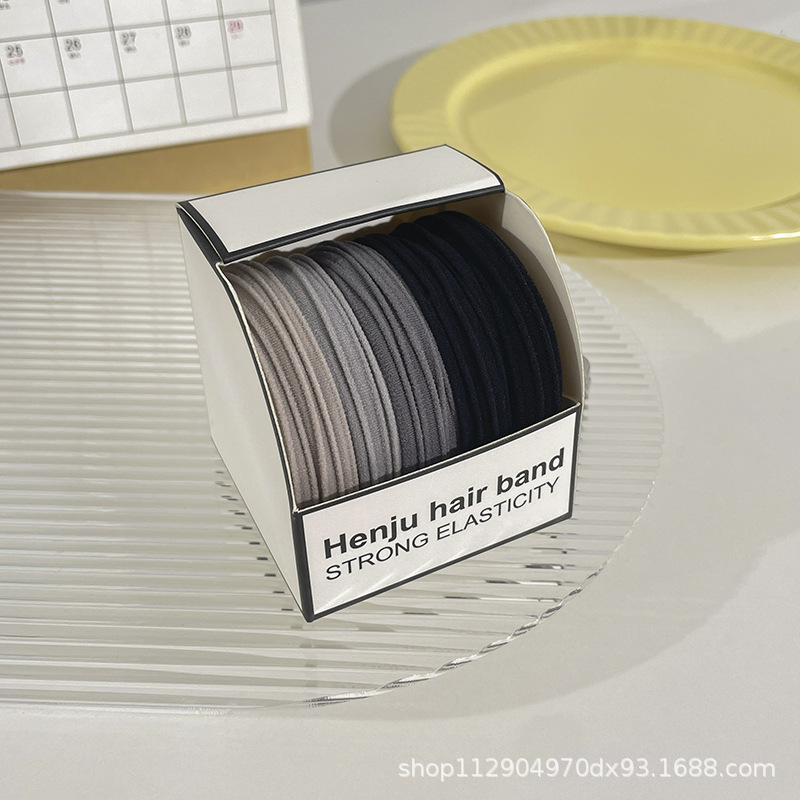 2025 nuevo estilo simple cabello de moda de alta elasticidad correa de correa de cabello multifuncional cubierta de cuero durable cabello bola adornamiento para el cabello