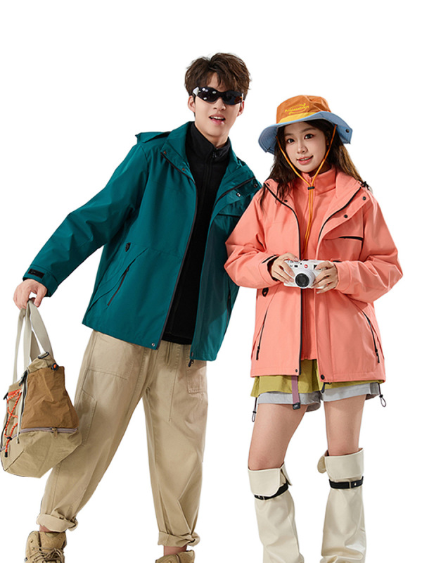 鸟家户外机能软壳三合一冲锋衣定制logo防水防风徒步登山服工作服|undefined