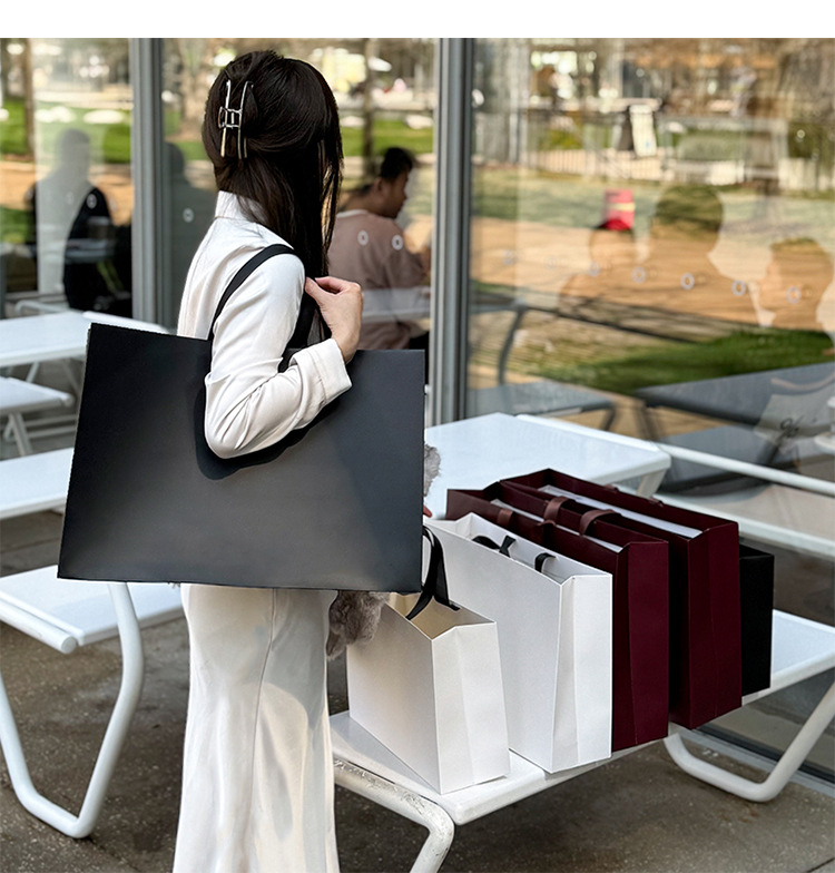 262g Weight Gift Wrapping Supplies Event & Party Supplies Household shopping bag Storage & Cleaning Gift Bag Classification 1 Piece Quantity Shopping Occasion Paper Material Solid Color Pattern Simple Style Style Simple Style Solid Color Paper Shopping Bags 4