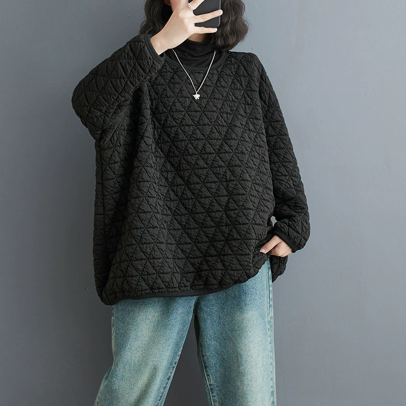 Autumn long-sleeve, sweatshirt, 2023, plus size, oversize