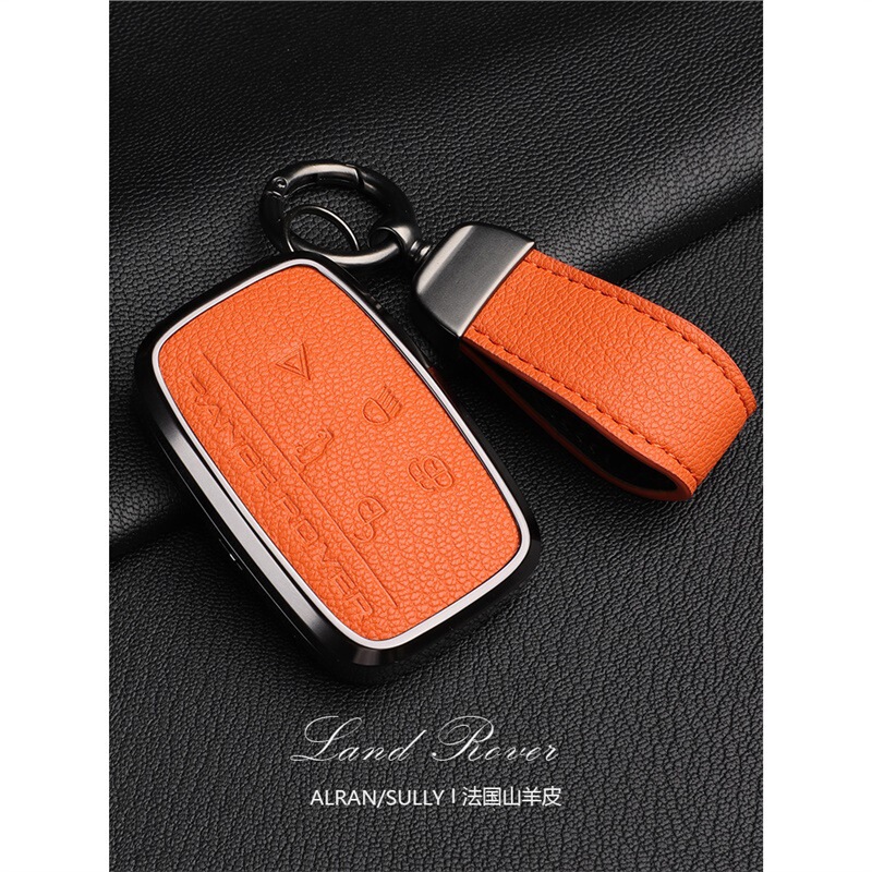 Car Key Cover Range Rover Sport Velar Evoque Discovery 4 Freelander Defender Key Bag Buckle Protective Case