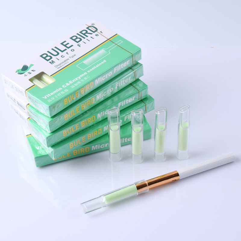 Original Green Bird Bird Cigarette Buckets Bulebird Men's Cigarette Filter Pixel Fine Disposal Filter Genuine 3