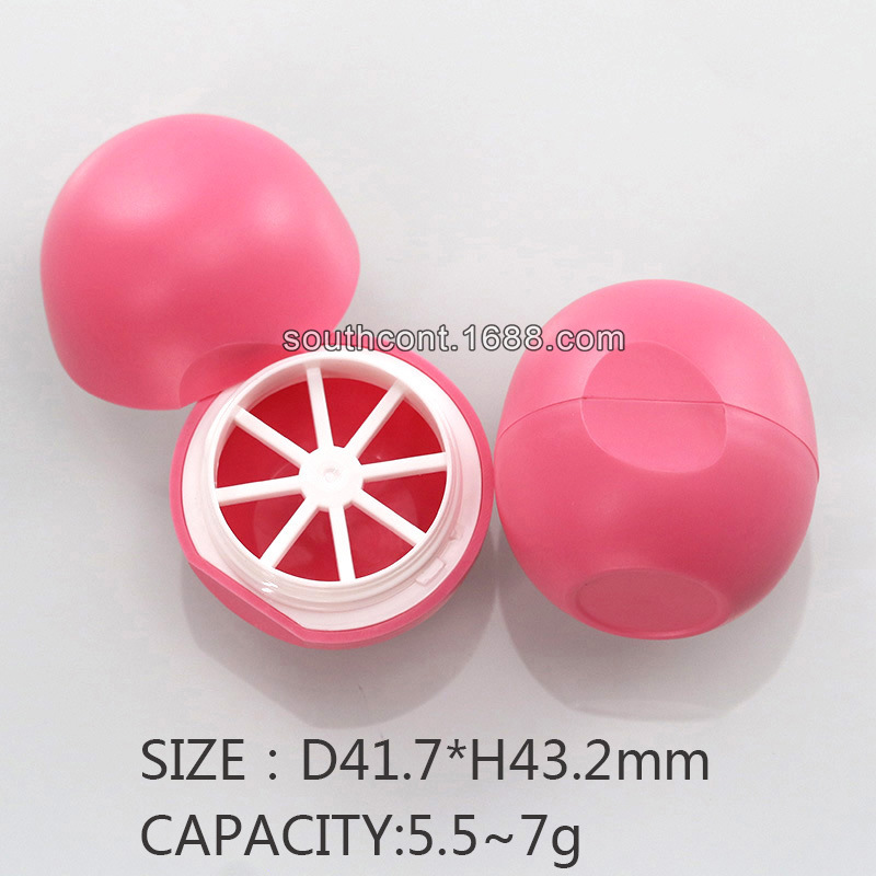 7g润唇球大拇指可爱包装外壳PP儿童润唇膏球体橡胶壳紫草膏止痒膏