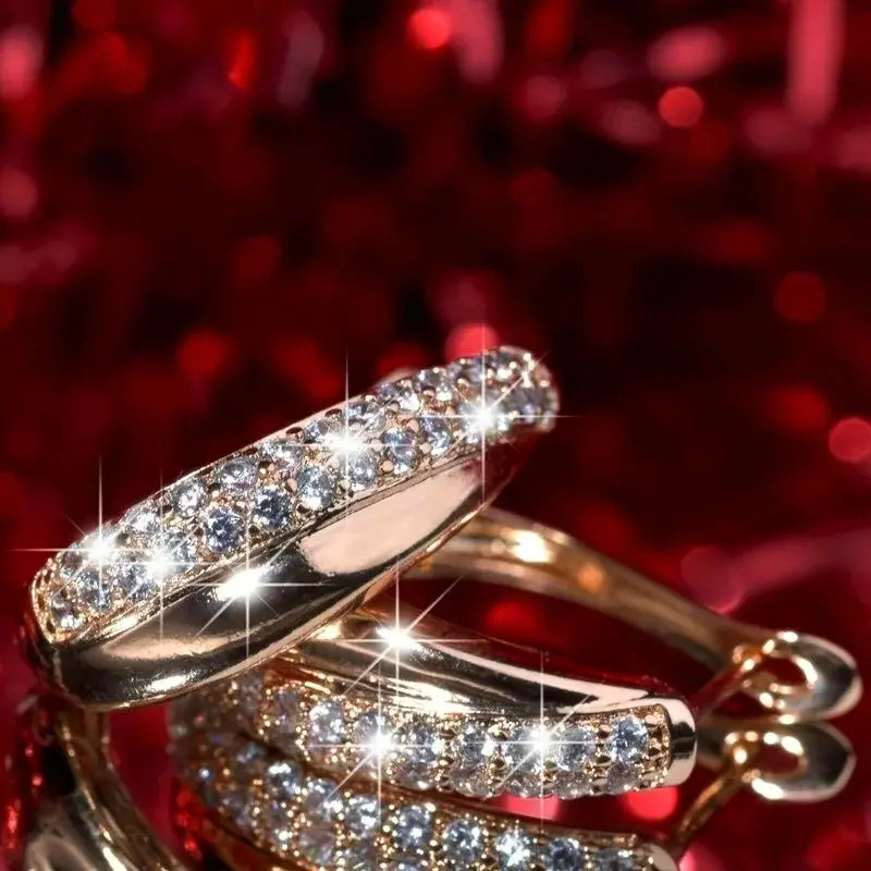 Orecchini a cerchio in zircone per donna e uomo con cristalli_voghion.com