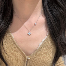 s9925纯银四叶草项链女轻奢小众设计高级锁骨链送生日礼物