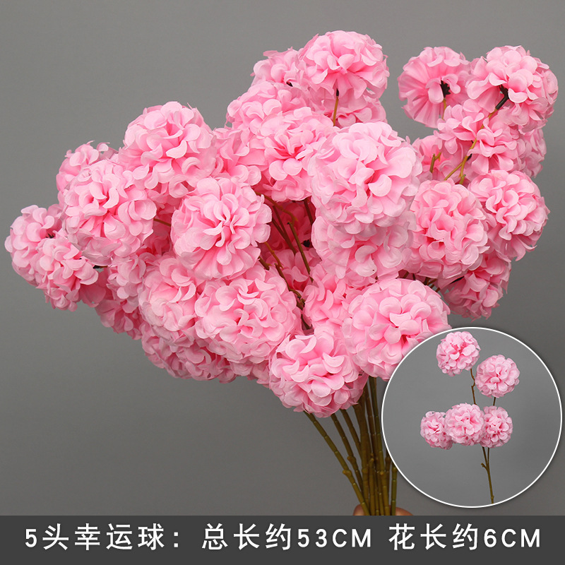 10 flores rosadas bodas flores de seda decoración floral flores falsas hortenida Wenxin Road Artes florales otros