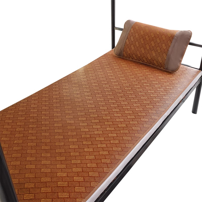 Asiento de verano, estera de ratán de doble cara, estera de seda de hielo para el hogar, estera de paja de ratán pura, plegable 0,9 m, dormitorio de estudiantes, estera individual